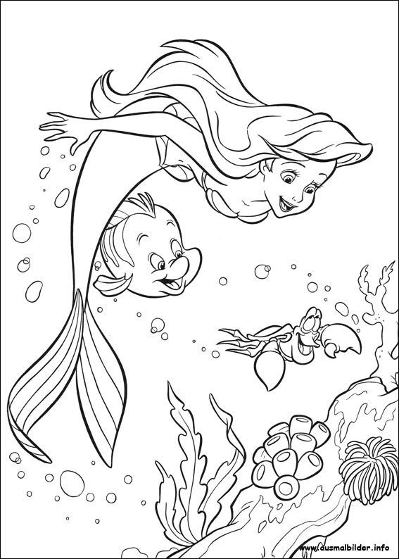 Arielle, die Meerjungfrau malvorlagen